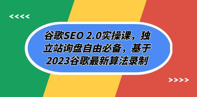 2023谷歌SEO 2.0实操全攻略：独立站询盘自由必备，谷歌最新算法解析（94节）-微众资源