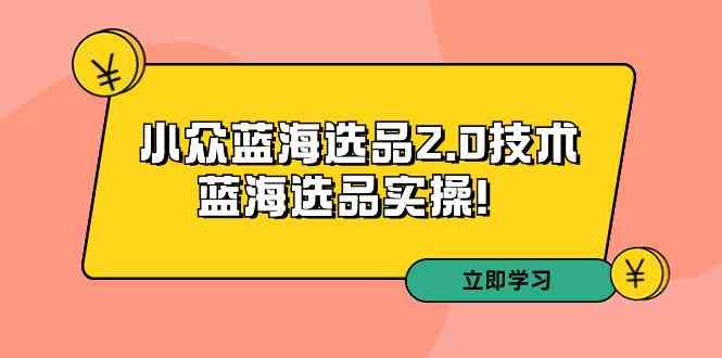 拼多多培训第33期：小众蓝海选品2.0技术-蓝海选品实操！-微众资源