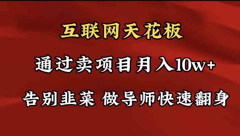 导师训练营互联网的天花板，让你告别韭菜，通过卖项目月入10w+，一定要做的项目-微众资源