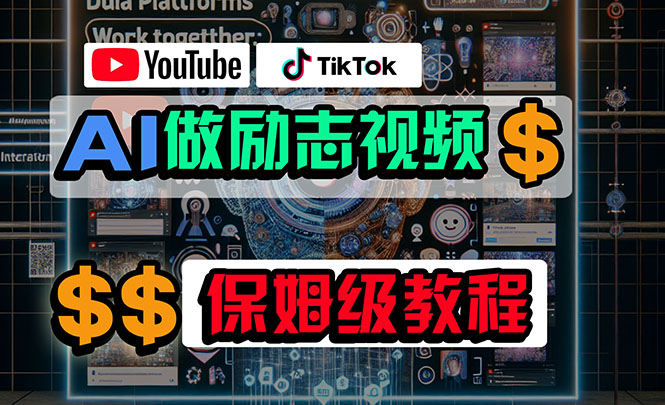 利用AI制作励志视频，在YouTube和TikTok赚钱，小白可做（附工具）-微众资源