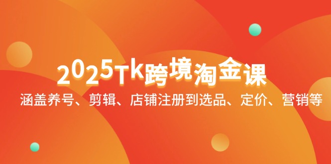 2025Tk跨境淘金课：涵盖养号、剪辑、店铺注册到选品、定价、营销等-微众资源