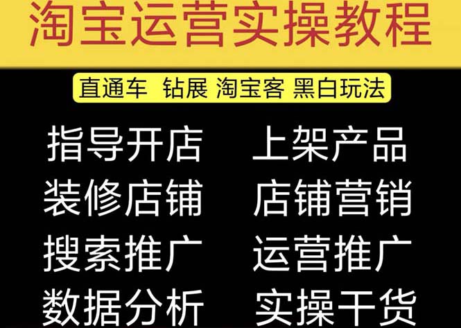 2023淘宝开店教程0基础到高级全套视频网店电商运营培训教学课程（2月更新）-微众资源