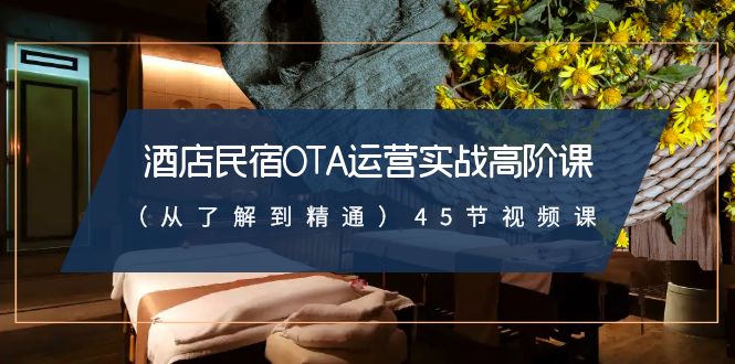 酒店民宿-OTA运营实战高阶课（从了解到精通）45节视频课-微众资源
