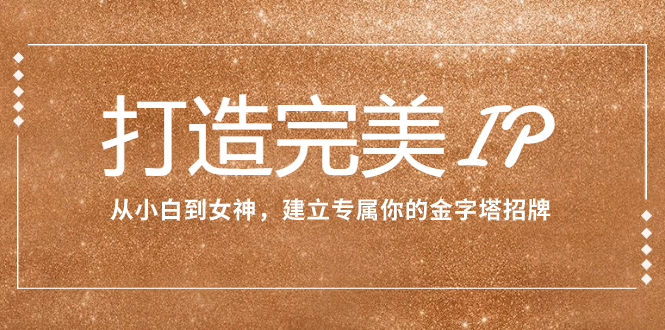 打造完美IP：从小白到女神，建立专属你的金字塔招牌（15节课）-微众资源