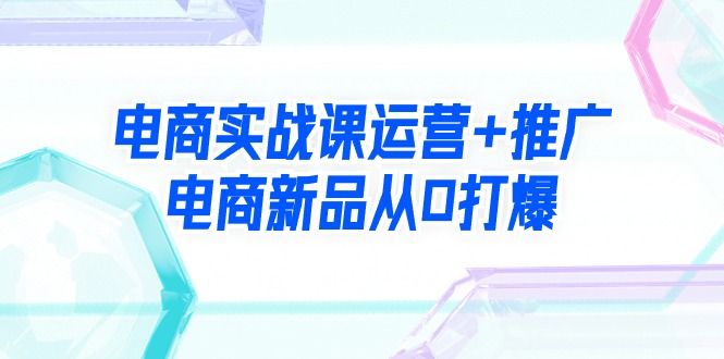 电商实战课运营+推广，电商新品从0打爆（99节视频课）-微众资源