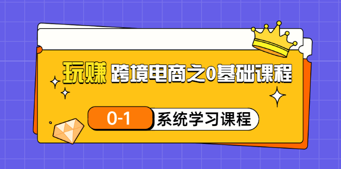 玩赚跨境电商之0基础课程，0-1系统学习课程（20节视频课）-微众资源
