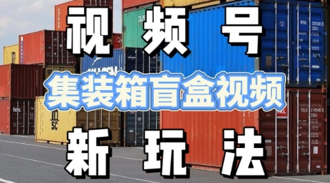 视频号新玩法，利用老外开集装箱盲盒视频，挣分成计划收益，月入过W，新手小白轻松上手-微众资源