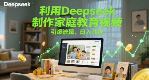 利用Deepseek制作家庭教育视频，引爆流量，日入几张-微众资源