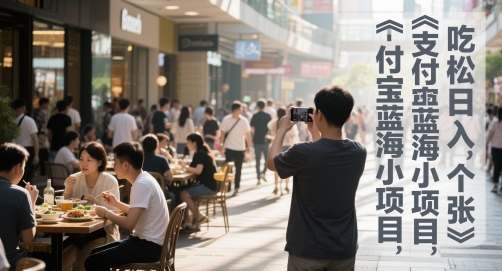 支付宝蓝海小项目，吃饭逛街拍个照，轻松日入1张-微众资源