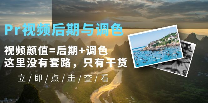 Pr视频后期与调色，视频颜值=后期+调色，这里没有套路，只有干货！-微众资源