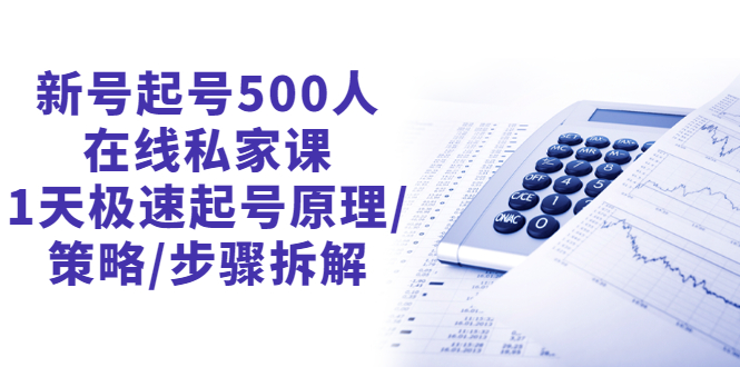新号起号500人在线私家课，1天极速起号原理/策略/步骤拆解（最新）-微众资源