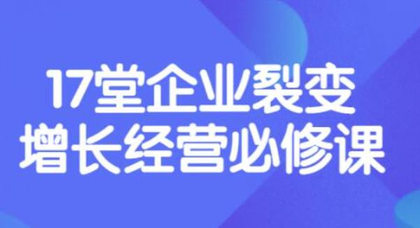 张琦《盈利增长17堂必修课》企业裂变增长的经营智慧，带你了解增长的本质-微众资源