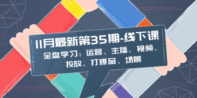 11月最新-35期-线下课：全盘学习：运营、主播、视频、投放、打爆品、场景-微众资源