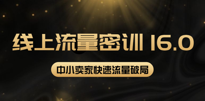2022秋秋线上流量密训16.0：包含 暴力引流10W+中小卖家流量破局技巧 等等！-微众资源