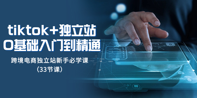 tk+独立站从0基础入门到精通，跨境电商独立站新手必学课（33节课）-微众资源