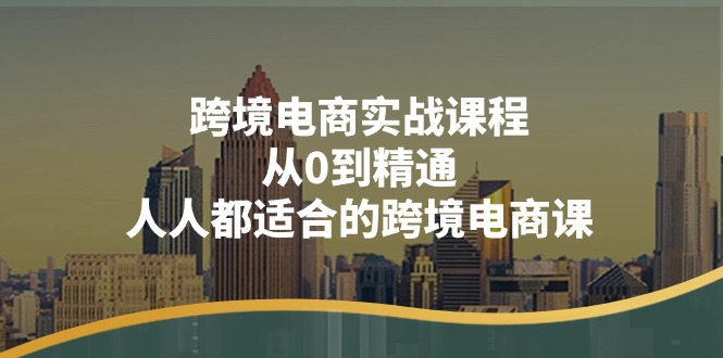 跨境电商实战课程：从0到精通，人人都适合的跨境电商课（14节课）-微众资源