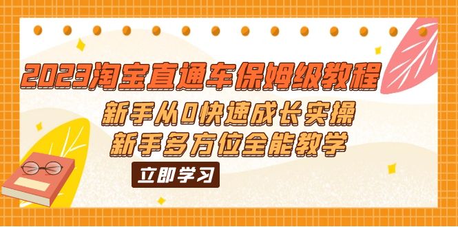 2023淘宝直通车保姆级教程：新手从0快速成长实操，新手多方位全能教学-微众资源