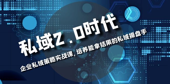 私域-2.0时代：企业私域策略实战课，培养能拿结果的私域操盘手-微众资源