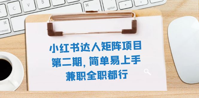 小红书达人矩阵项目第二期，简单易上手，兼职全职都行（11节课）-微众资源