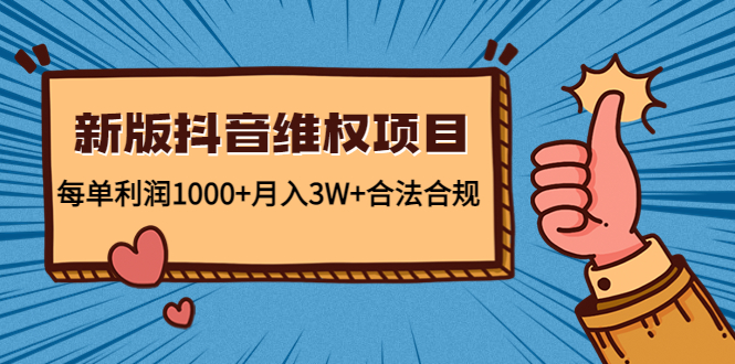 新版抖音维全项目：每单利润1000+月入3W+合法合规！-微众资源