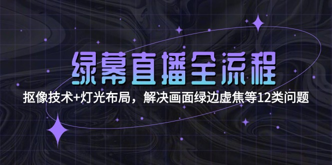绿幕直播全流程：抠像技术+灯光布局，解决画面绿边虚焦等12类问题-微众资源