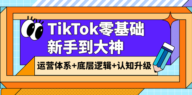 TikTok零基础新手到大神：运营体系+底层逻辑+认知升级（9节系列课）-微众资源