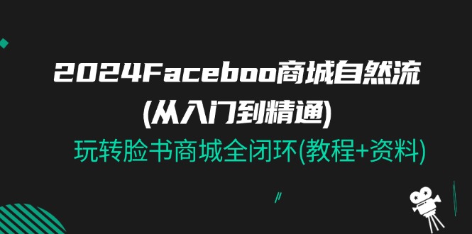 2024Faceboo 商城自然流(从入门到精通)，玩转脸书商城全闭环(教程+资料)-微众资源