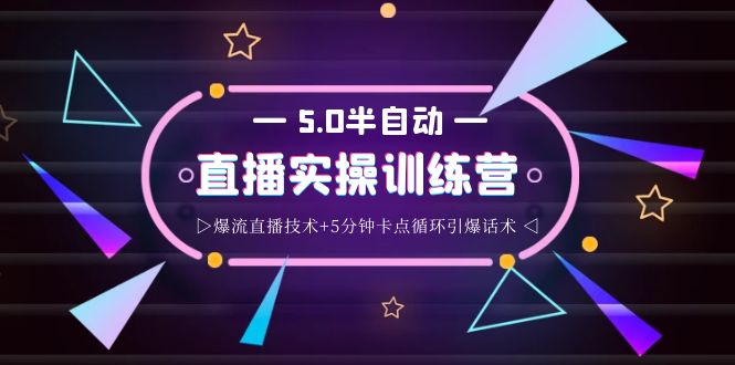 蚂蚁·5.0半自动直播2345打法，半自动爆流直播技术+5分钟卡点循环引爆话术-微众资源