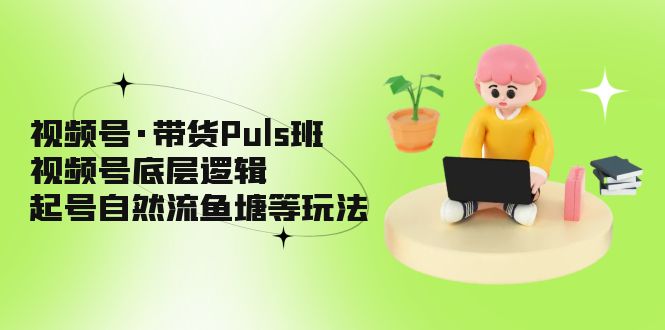 视频号·带货Puls班，视频号底层逻辑，起号自然流鱼塘等玩法-微众资源