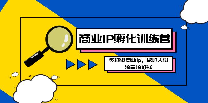 商业IP-孵化训练营新版，教你做商业Ip，做好人设，流量搞好钱-微众资源
