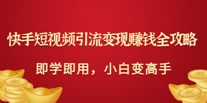 快手短视频引流变现赚钱全攻略：即学即用，小白变高手-微众资源