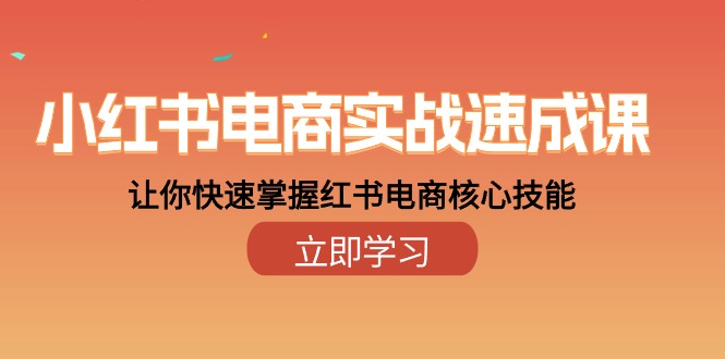 小红书电商实战速成课，让你快速掌握红书电商核心技能（28课）-微众资源