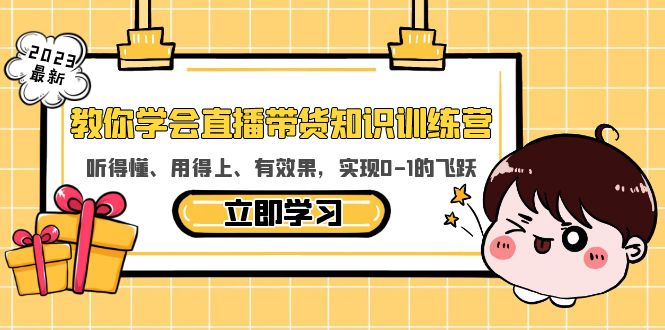 教你学会直播带货知识训练营，听得懂、用得上、有效果，实现0-1的飞跃-微众资源