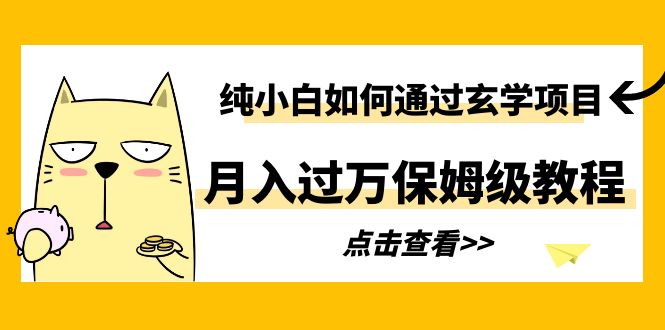 纯小白如何通过玄学项目月入过万保姆级教程-微众资源