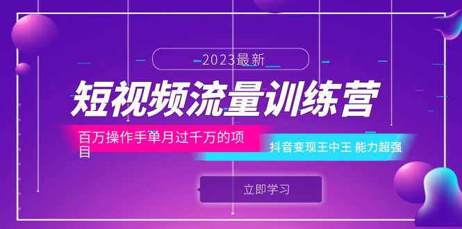 短视频流量训练营：百万操作手单月过千万的项目：抖音变现王中王 能力超强-微众资源