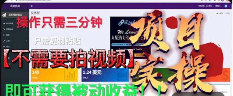 最新国外掘金项目 不需要拍视频 即可获得被动收益 只需操作3分钟实现躺赚-微众资源