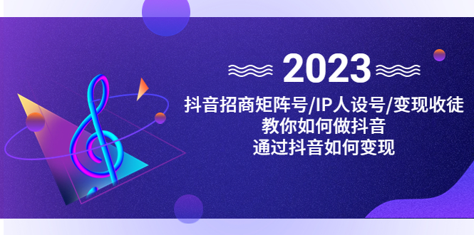 抖音/招商/矩阵号＋IP人设/号+变现/收徒，教你如何做抖音，通过抖音赚钱-微众资源