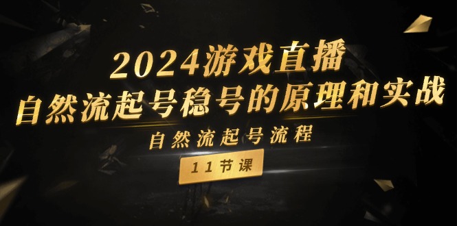 2024游戏直播-自然流起号稳号的原理和实战，自然流起号流程（11节）-微众资源