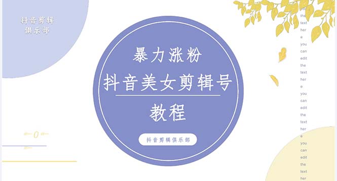 抖音快手暴力涨粉美女混剪视频教程 百分百过原创图片教程 附带违规申诉方法-微众资源