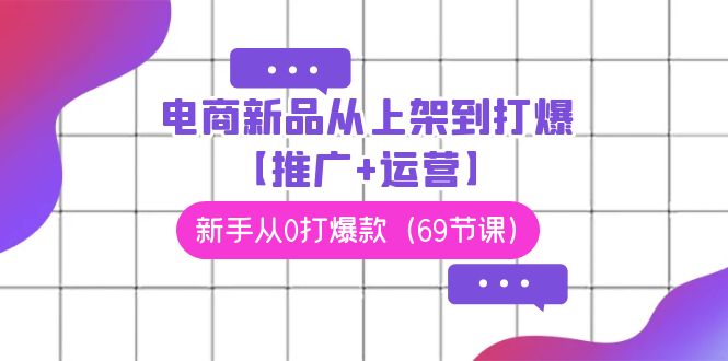 电商 新品从上架到打爆【推广+运营】，新手从0打爆款（69节课）-微众资源
