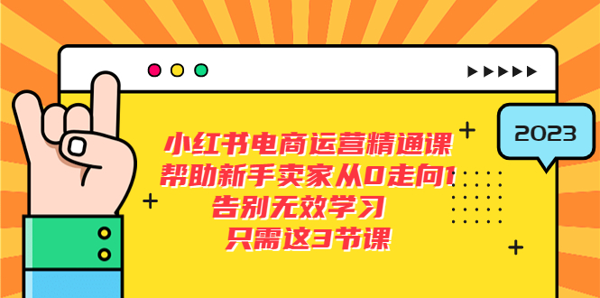 小红书电商·运营精通课，帮助新手卖家从0走向1 告别无效学习（7节视频课）-微众资源