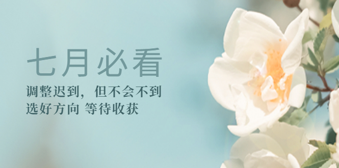 某公众号付费文章《七月必看：调整迟到，但不会不到》选好方向 等待收获-微众资源