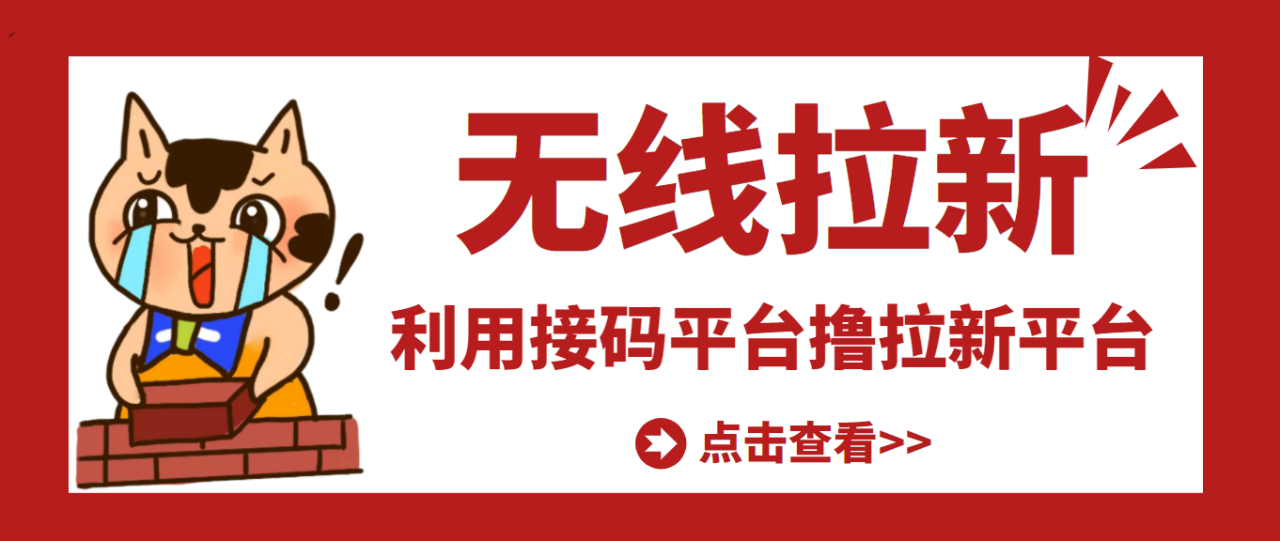 【高端精品】最新接码无限拉新项目，利用接码平台赚拉新平台差价，日赚500+-微众资源