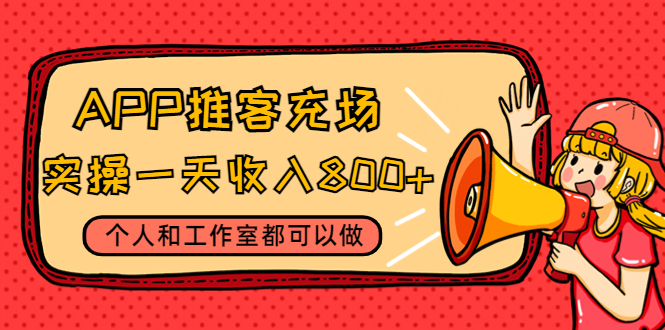 APP推客充场，实操一天收入800+个人和工作室都可以做(视频教程+渠道)-微众资源