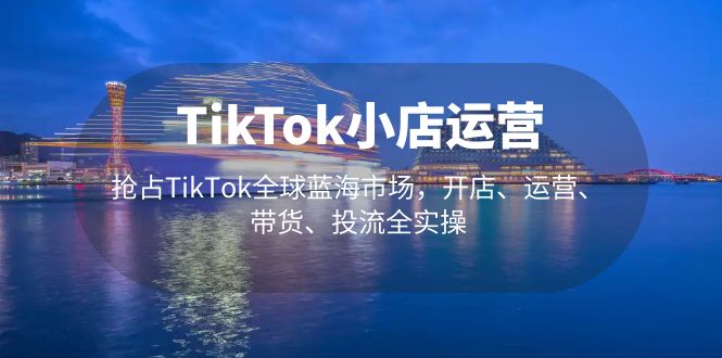 TikTok小店运营 抢占TikTok全球蓝海市场，开店、运营、带货、投流全实操-微众资源