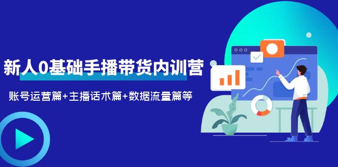 2023新人0基础手播带货内训营：账号运营篇+主播话术篇+数据流量篇等-微众资源