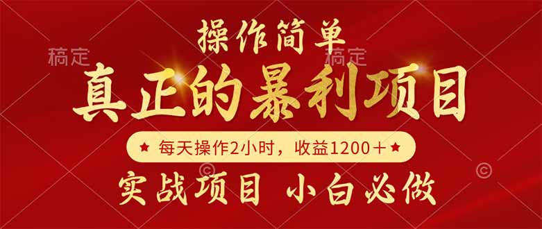 真正的暴利项目，操作简单，每天收益1200＋，自己做老板-微众资源