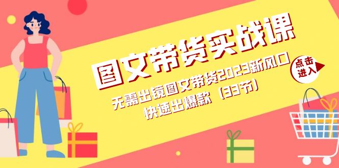 图文带货实战课：无需出镜图文带货2023新风口，快速出爆款（33节）-微众资源