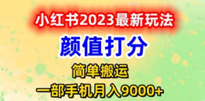 最新小红书颜值打分玩法，日入300+闭环玩法-微众资源