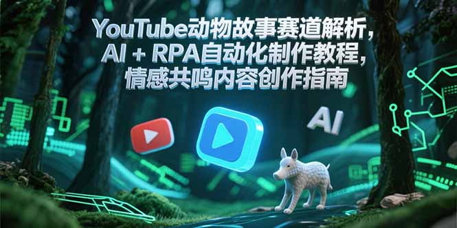 YouTube动物故事赛道解析，AI+RPA自动化制作教程，情感共鸣内容创作指南-微众资源